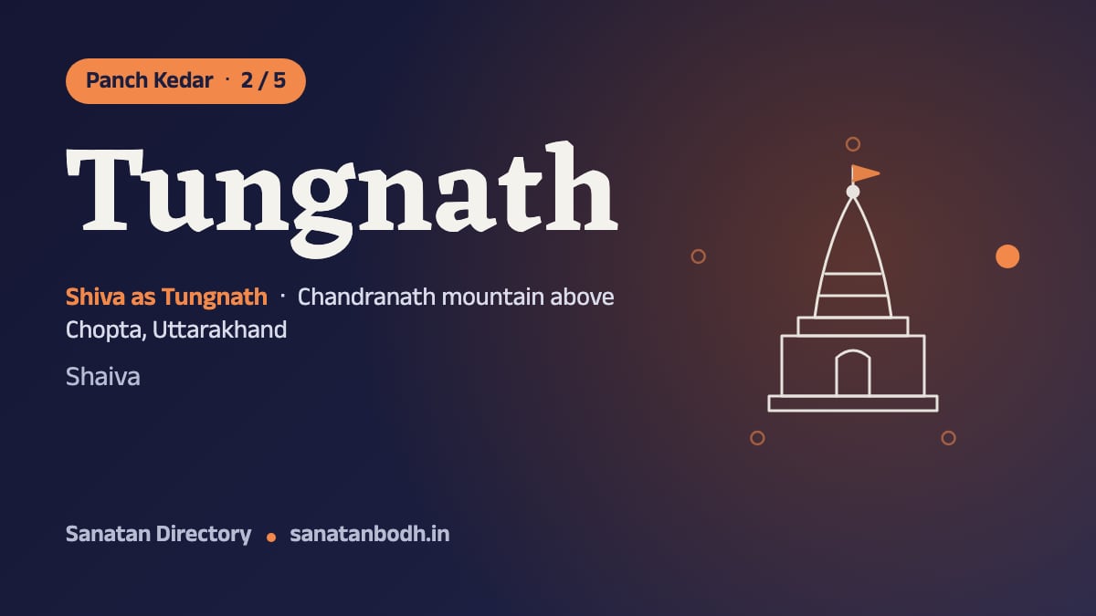 Tungnath Temple: The Panch Kedar 2/5, Shiva as Tungnath, Chandranath mountain above Chopta, Uttarakhand