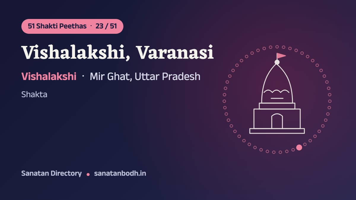 Vishalakshi, Varanasi Shakti Peetha: The 51 Shakti Peethas 23/51, Vishalakshi, Mir Ghat, Uttar Pradesh