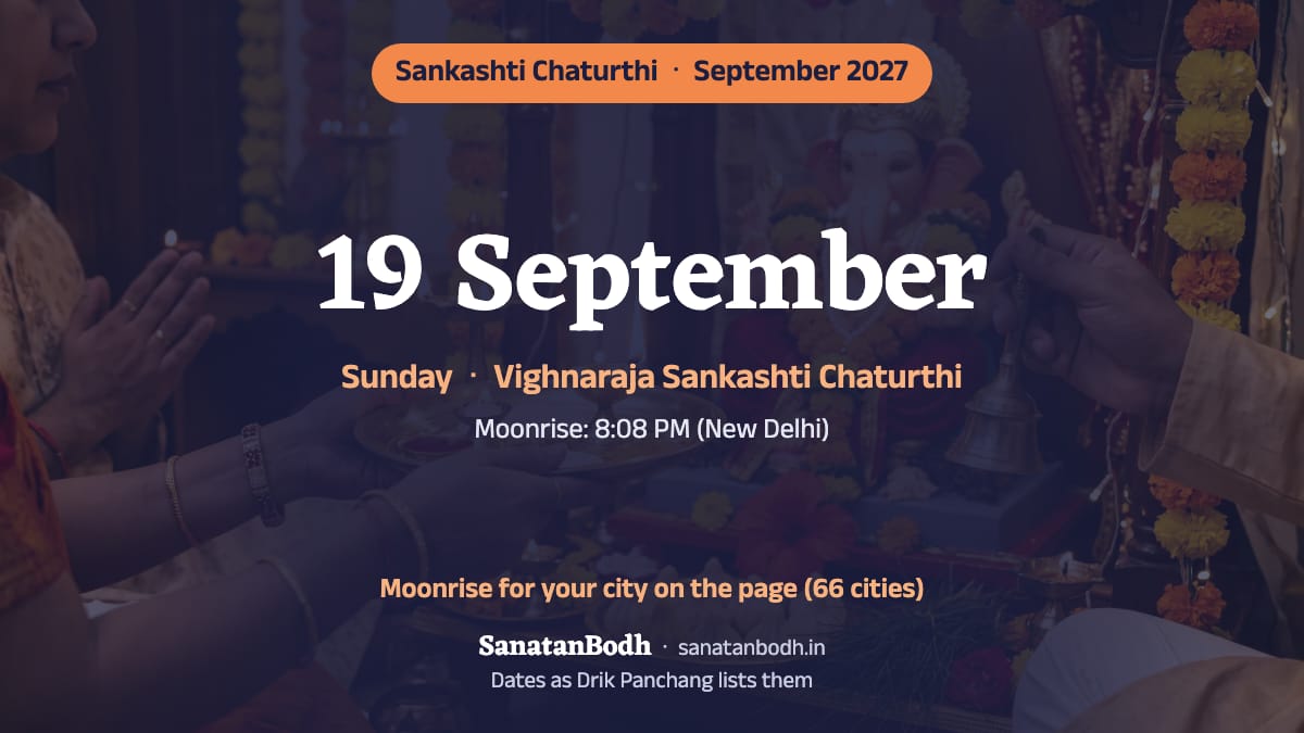 September 2027: Vighnaraja Sankashti Chaturthi on Sunday, 19 September.